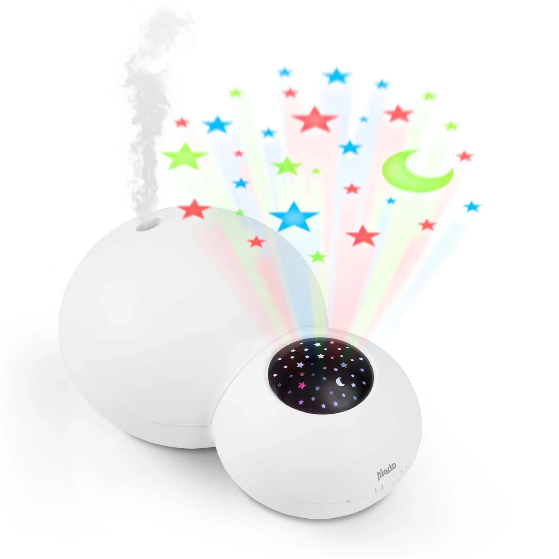 Alecto luchtbevochtiger + projector BC21 wit