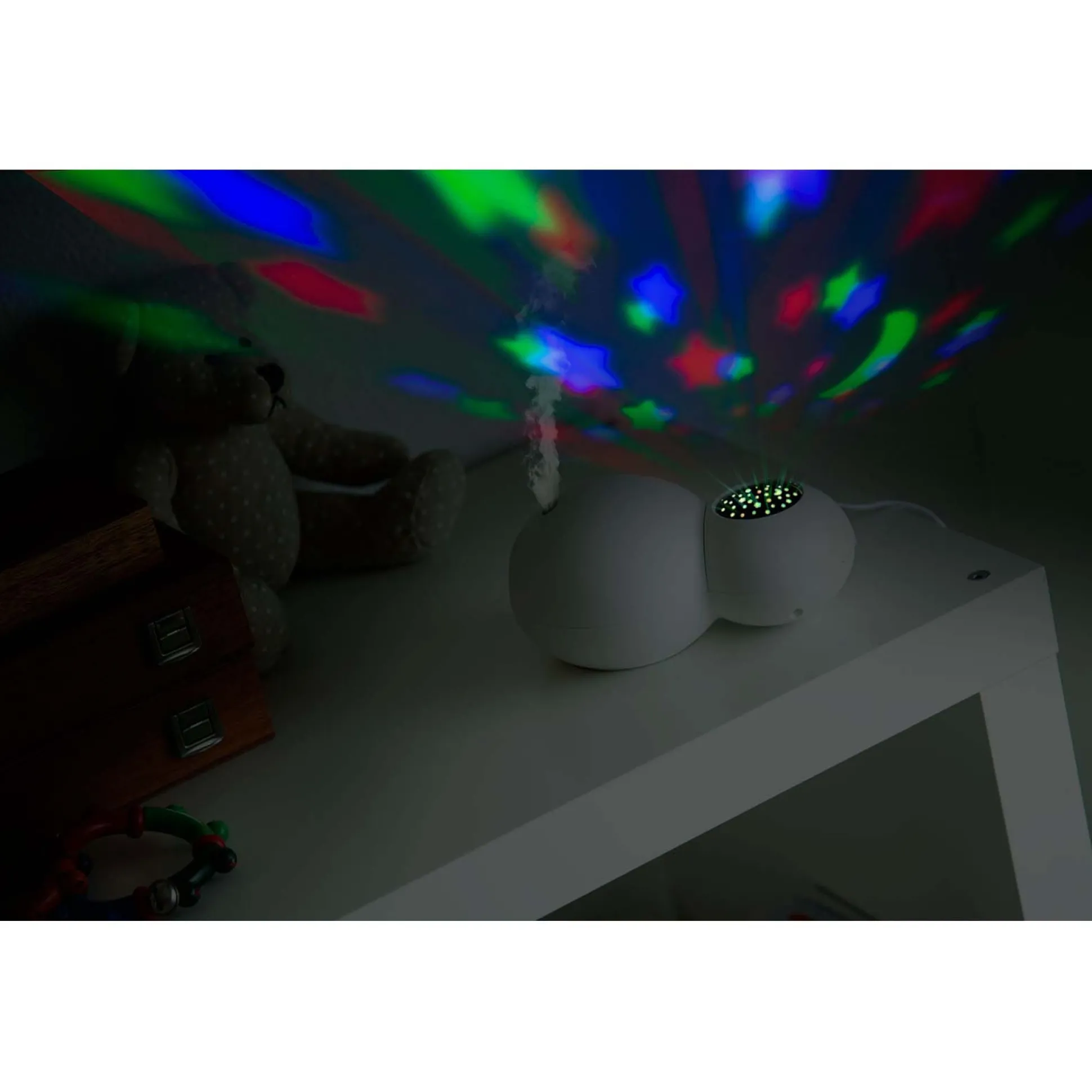 Alecto luchtbevochtiger + projector BC21 wit