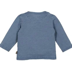 Bess baby blouse overslag lange mouwen effen denim
