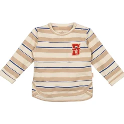 Bess baby T-shirt lange mouwen strepen beige