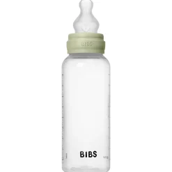 Bibs babyfles met siliconen speen - medium flow 270ml transparant