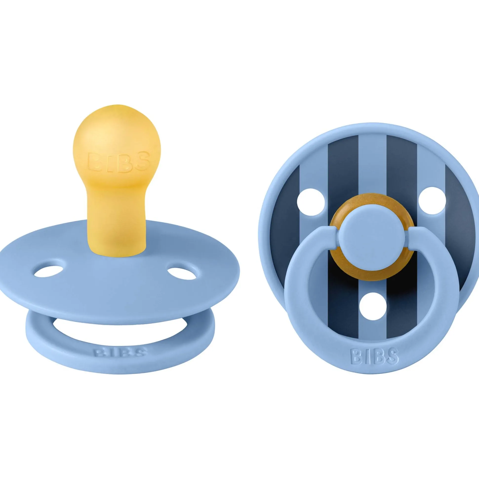 Bibs fopspeen Studio Round Size 1 - 2 stuks Midblue