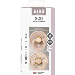 Bibs fopspeen Studio Round size 2 - 2 stuks Blossom Pink