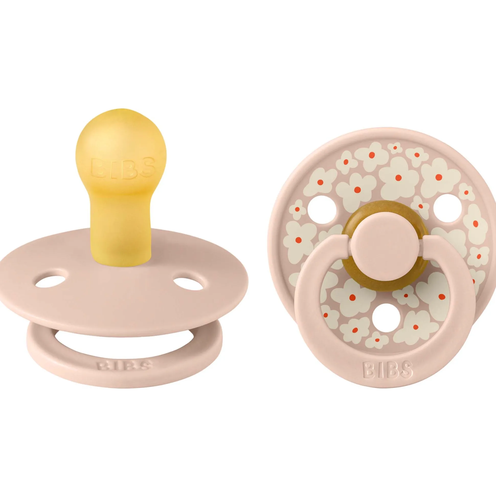 Bibs fopspeen Studio Round Size 1 - 2 stuks Blossom Pink