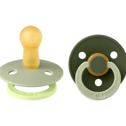 Bibs fopspeen Studio Round size 2 - 2 stuks Dark Olive Green