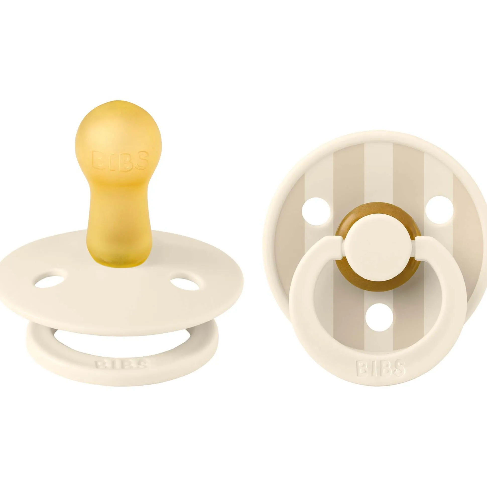 Bibs fopspeen Studio Round size 2 - 2 stuks Beigebrown