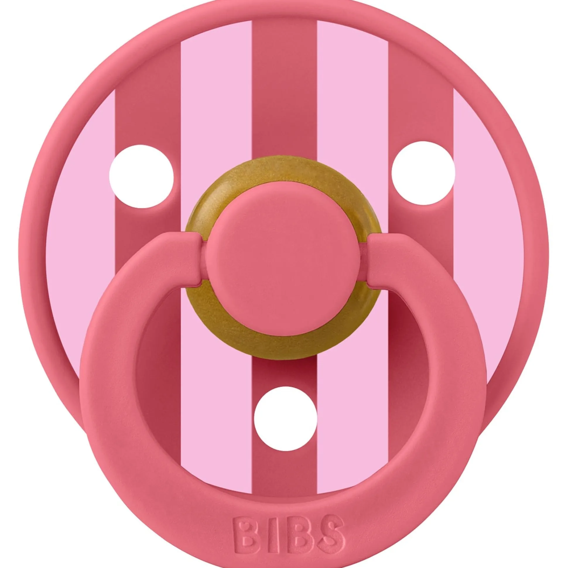 Bibs Studio fopspeen latex maat 1 - 2 stuks Pink