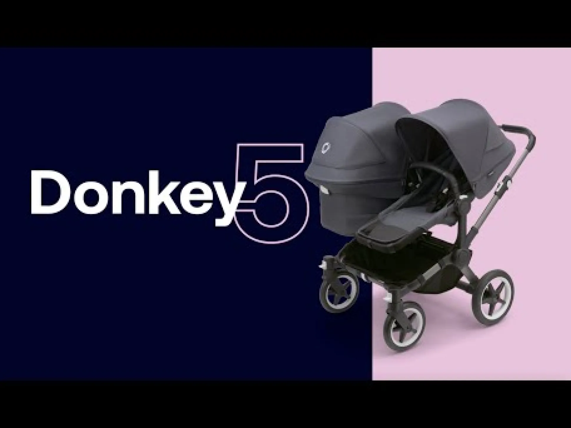 Bugaboo Donkey5 Classic Mono compleet Graphite Dark Navy
