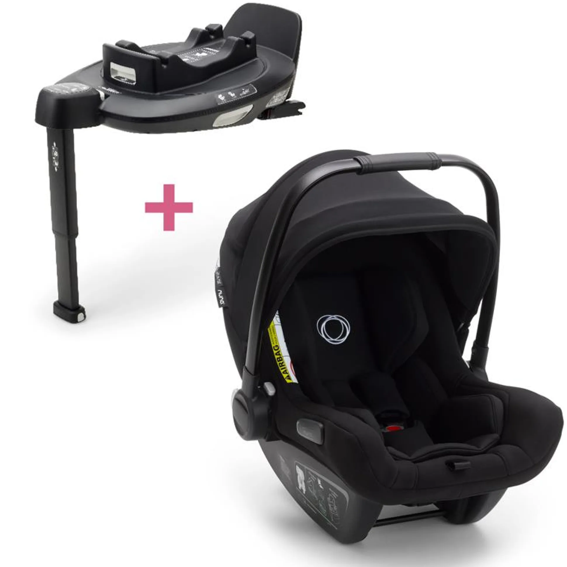 Bundel Bugaboo Turtle Air black & Bugaboo360 base