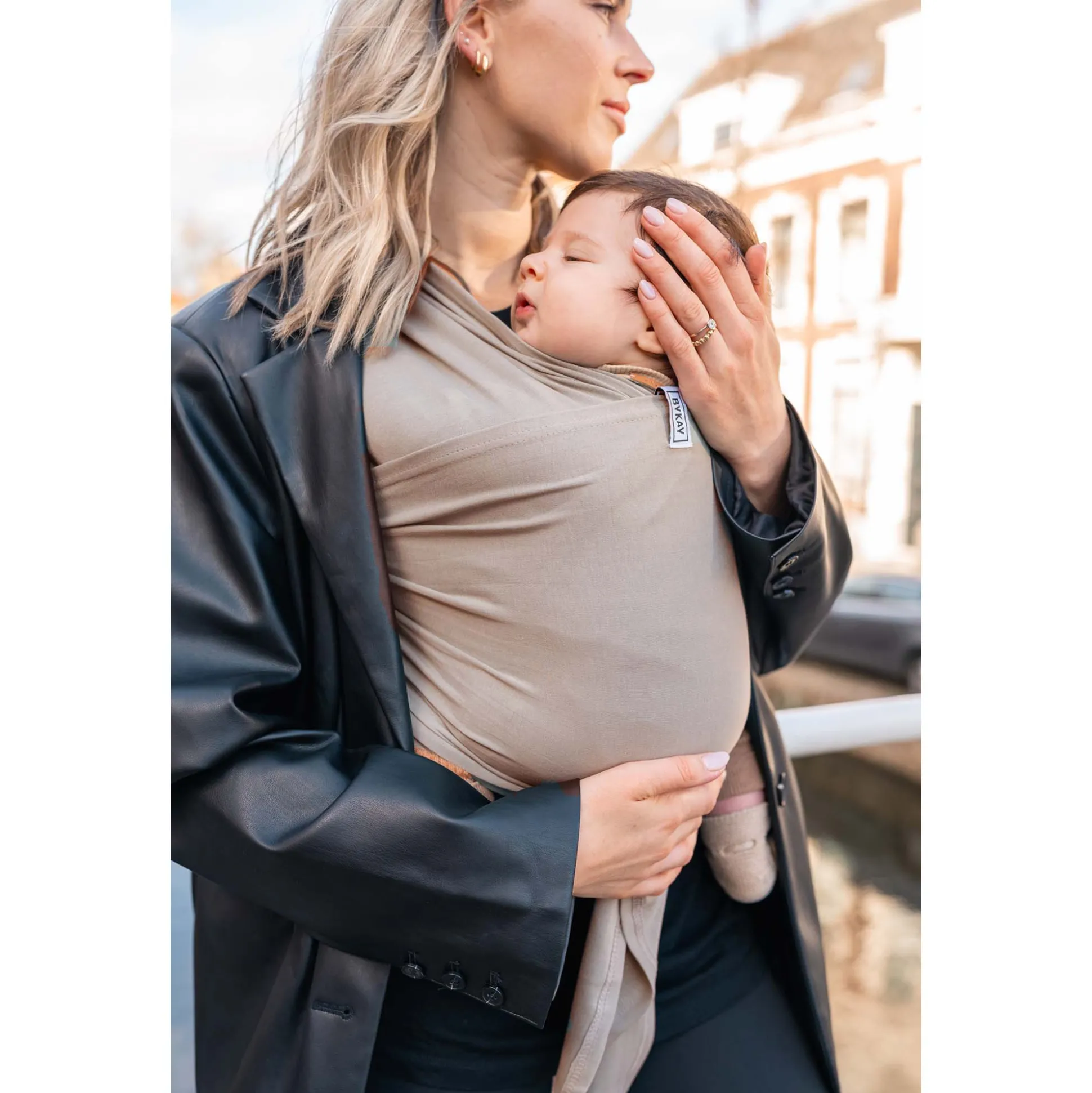 ByKay Stretchy Wrap Deluxe draagdoek Sand