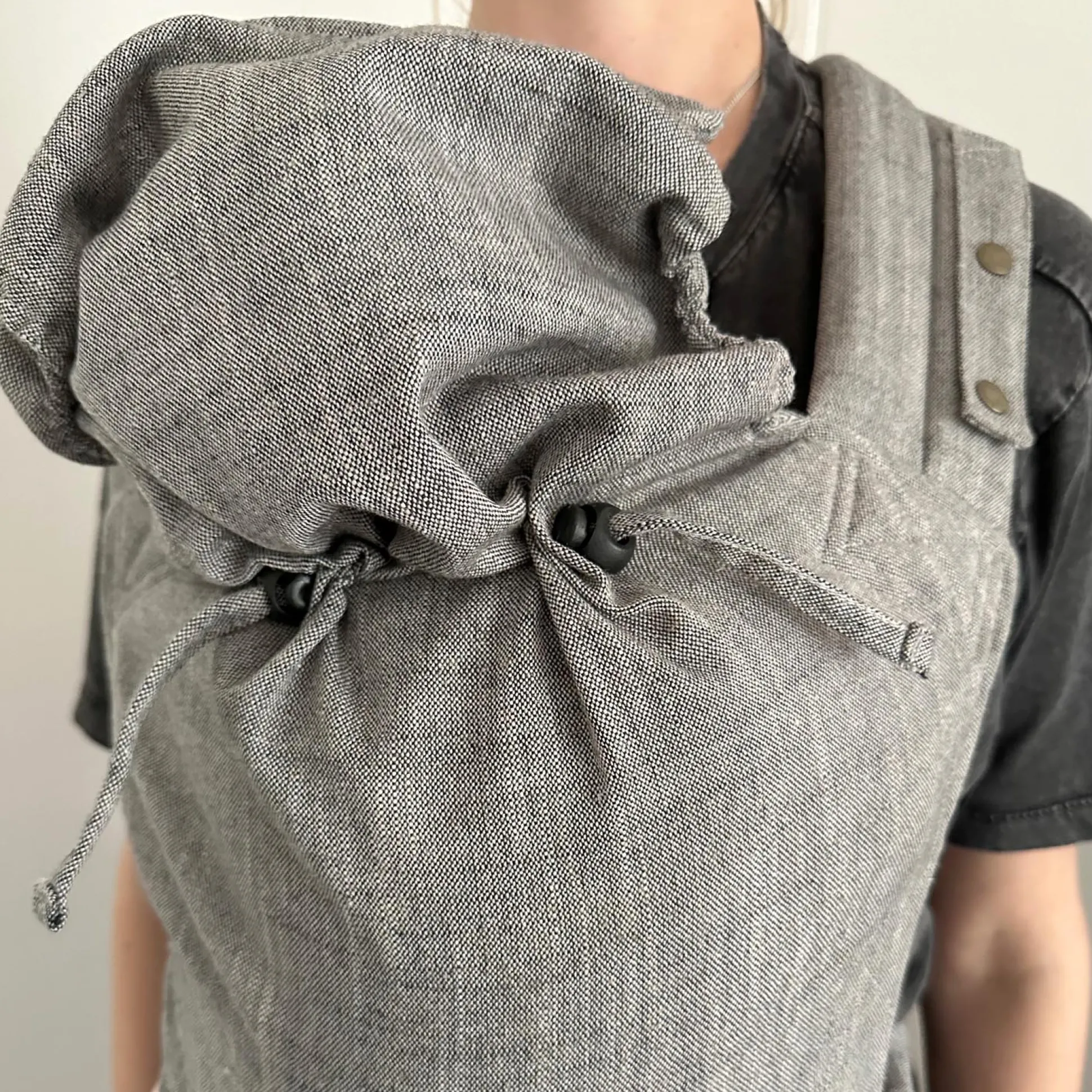 ByKay x Prénatal Click Classic linnen draagzak Grey Melee