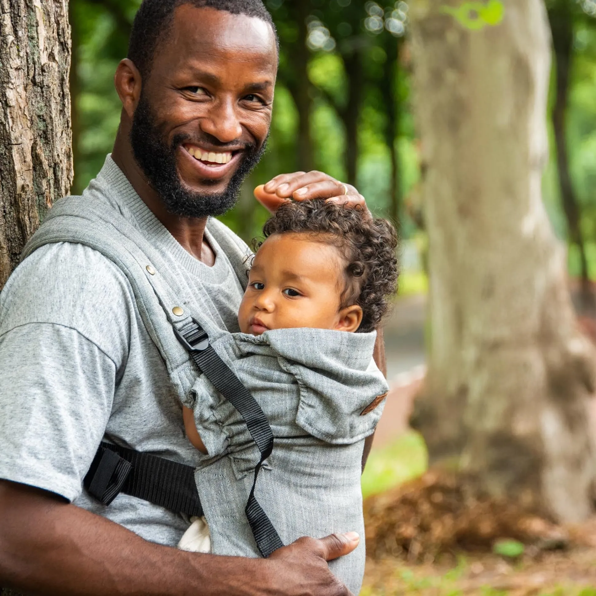 ByKay x Prénatal Click Deluxe linnen draagzak Grey Melee