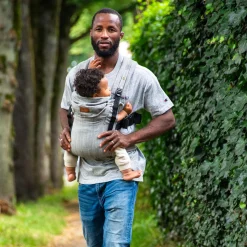 ByKay x Prénatal Click Deluxe linnen draagzak Grey Melee