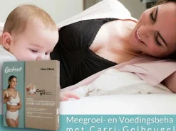 Carriwell meegroei- en voedingsbh gelbeugel  effen zwart