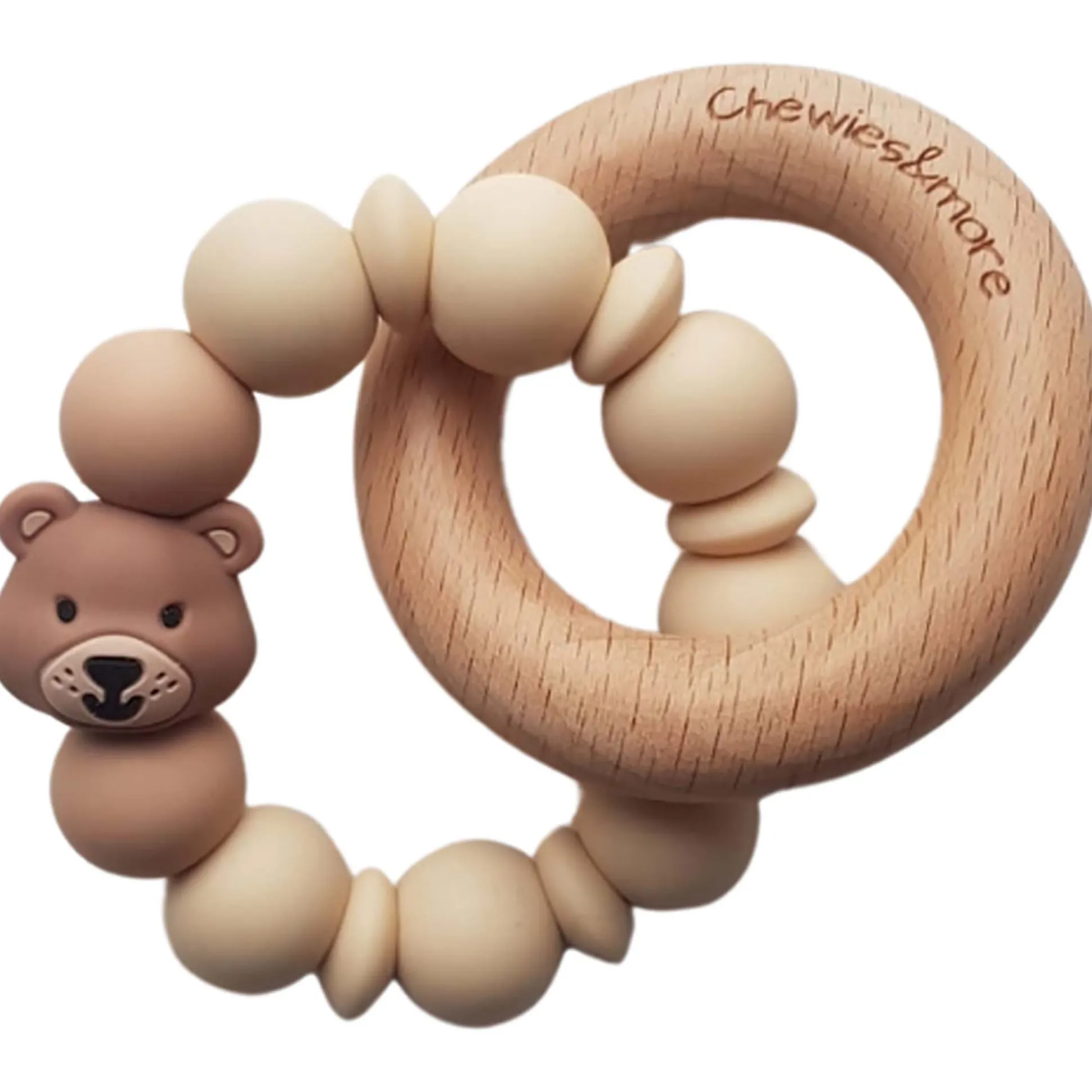 Chewis & More Mini bijtring Bear beige
