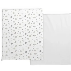 Chicco Next2Me Forever katoen hoeslakens 2-pack wit