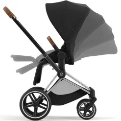 Cybex Priam4 compleet Chrome met bruine handvatten Sepia Black