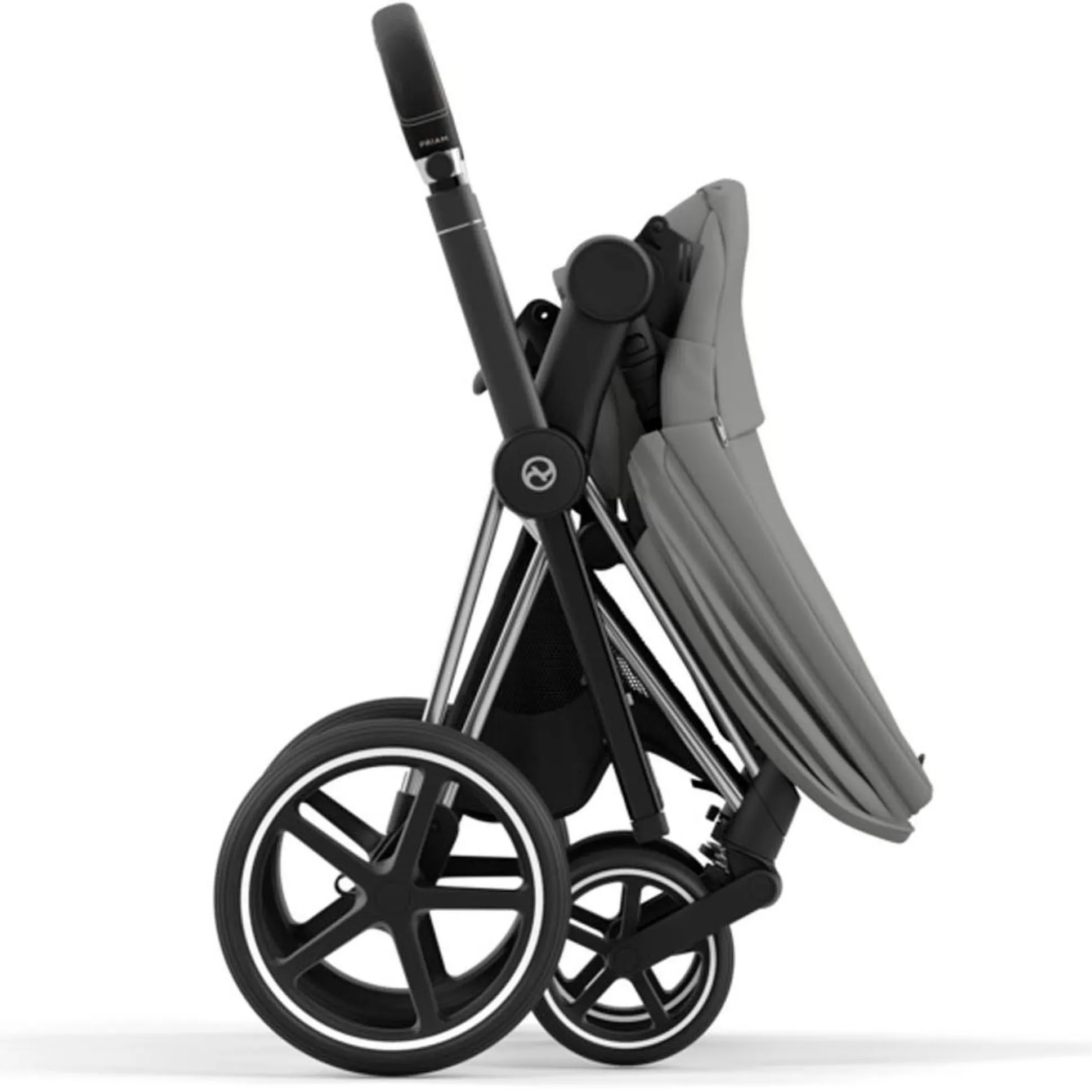 Cybex Priam4 compleet Chrome met zwarte handvatten Mirage Grey