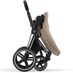 Cybex Priam4 compleet Chrome met zwarte handvatten Cozy Beige