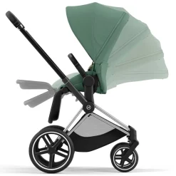 Cybex Priam4 compleet Chrome met zwarte handvatten Leaf Green