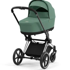 Cybex Priam4 compleet Chrome met zwarte handvatten Leaf Green