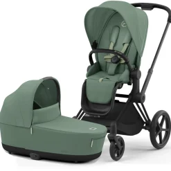 Cybex Priam4 compleet Matt Black frame Leaf Green