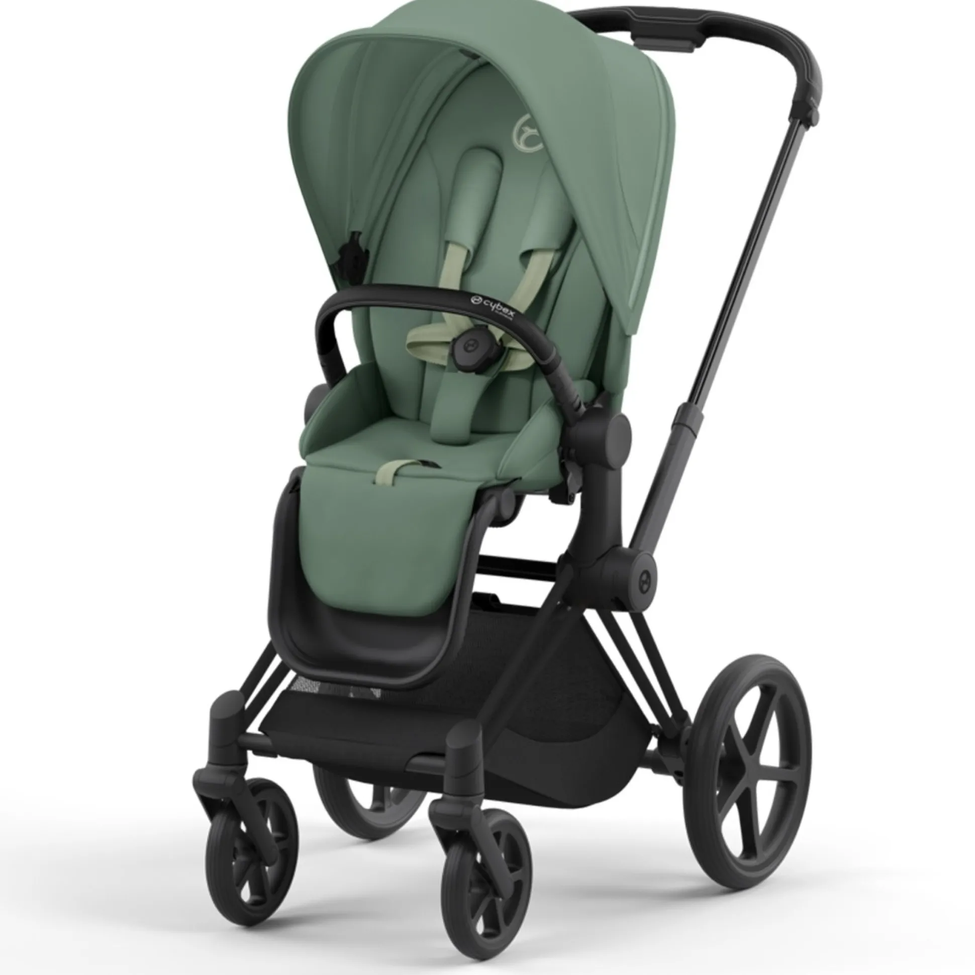 Cybex Priam4 compleet Matt Black frame Leaf Green
