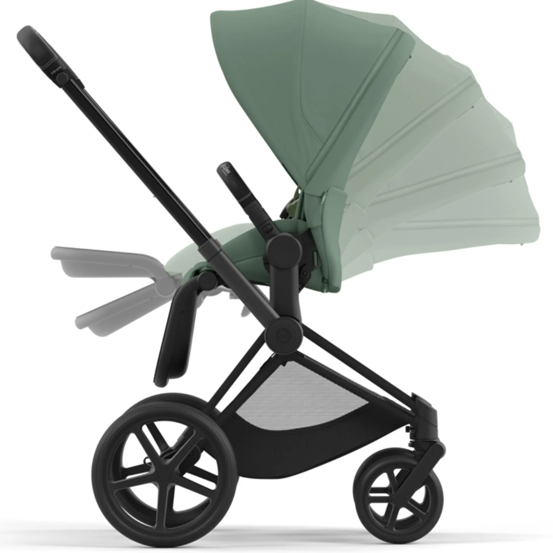 Cybex Priam4 compleet Matt Black frame Leaf Green