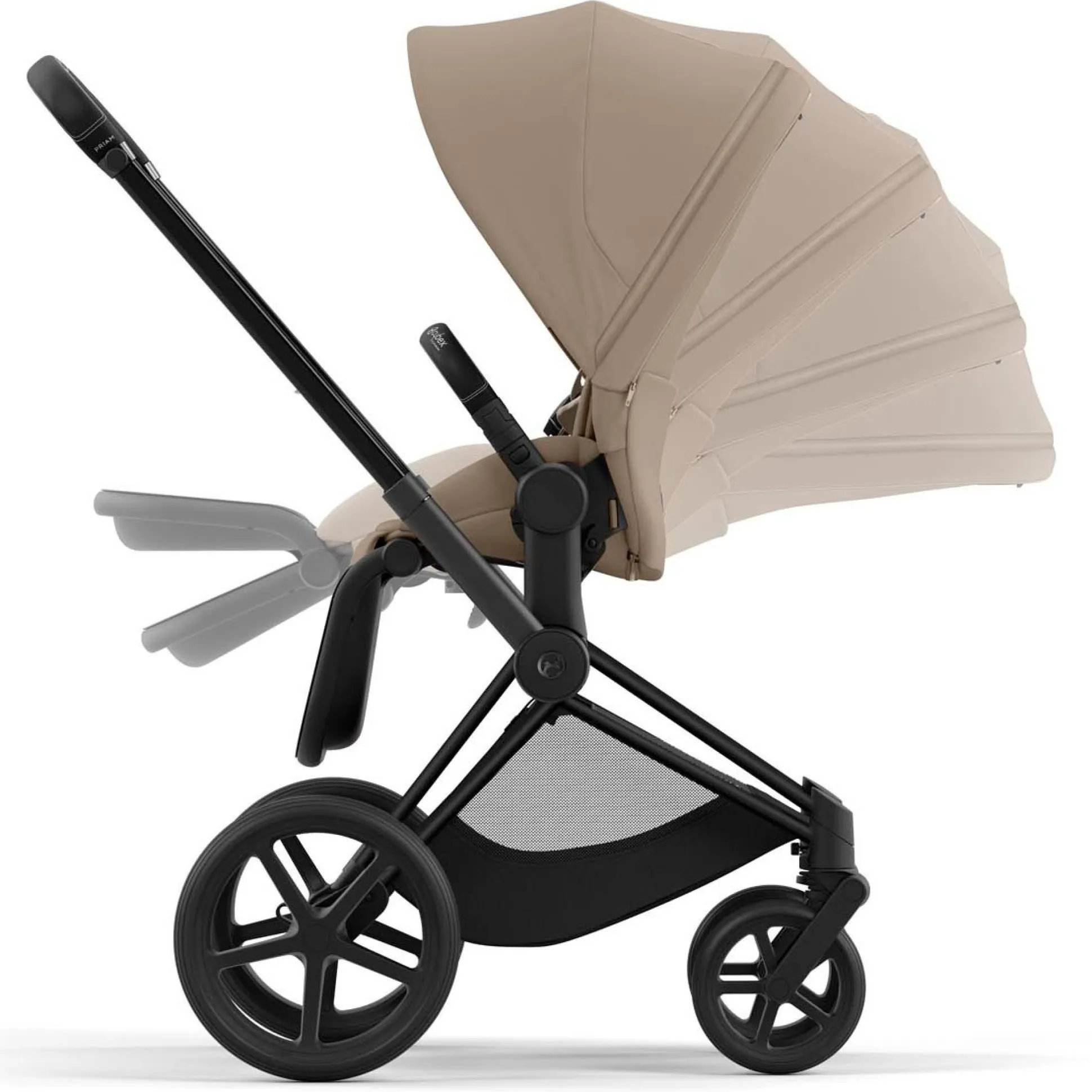Cybex Priam4 compleet Matt Black frame Cozy Beige