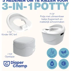 Diaperchamp Potty 3-in-1 grijs