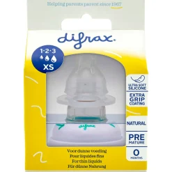 Difrax 1-2-3 Doseerspeen XS smal - 2 stuks naturel