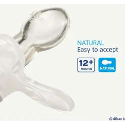 Difrax fopspeen glow in the dark 12 maanden Onbehandeld/Naturel