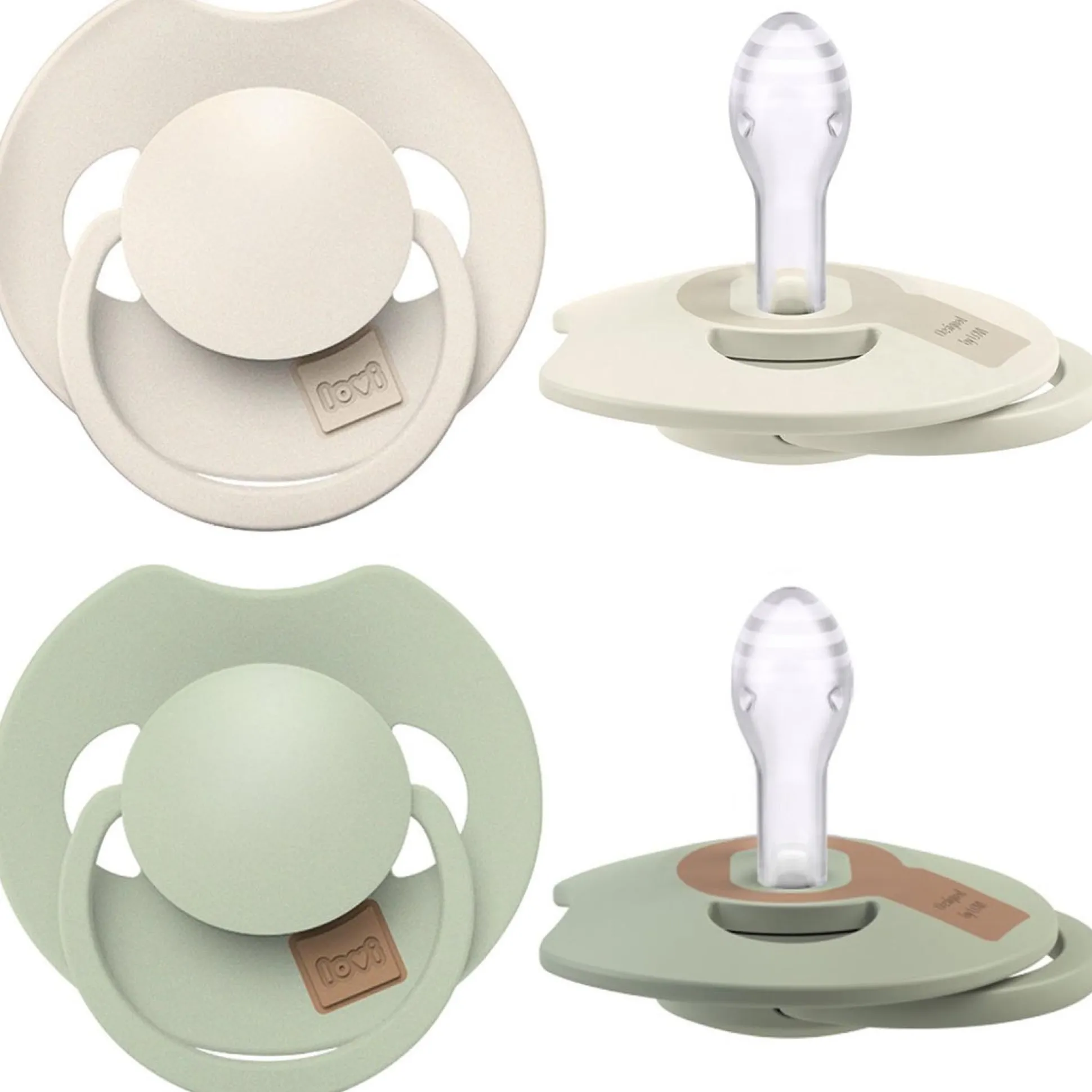 Difrax fopspeen LOVI 0-6 maanden Ecru