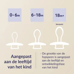 Difrax fopspeen LOVI 0-6 maanden Ecru