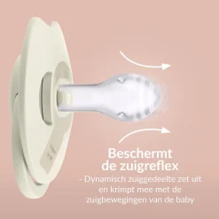 Difrax fopspeen LOVI 0-6 maanden Ecru