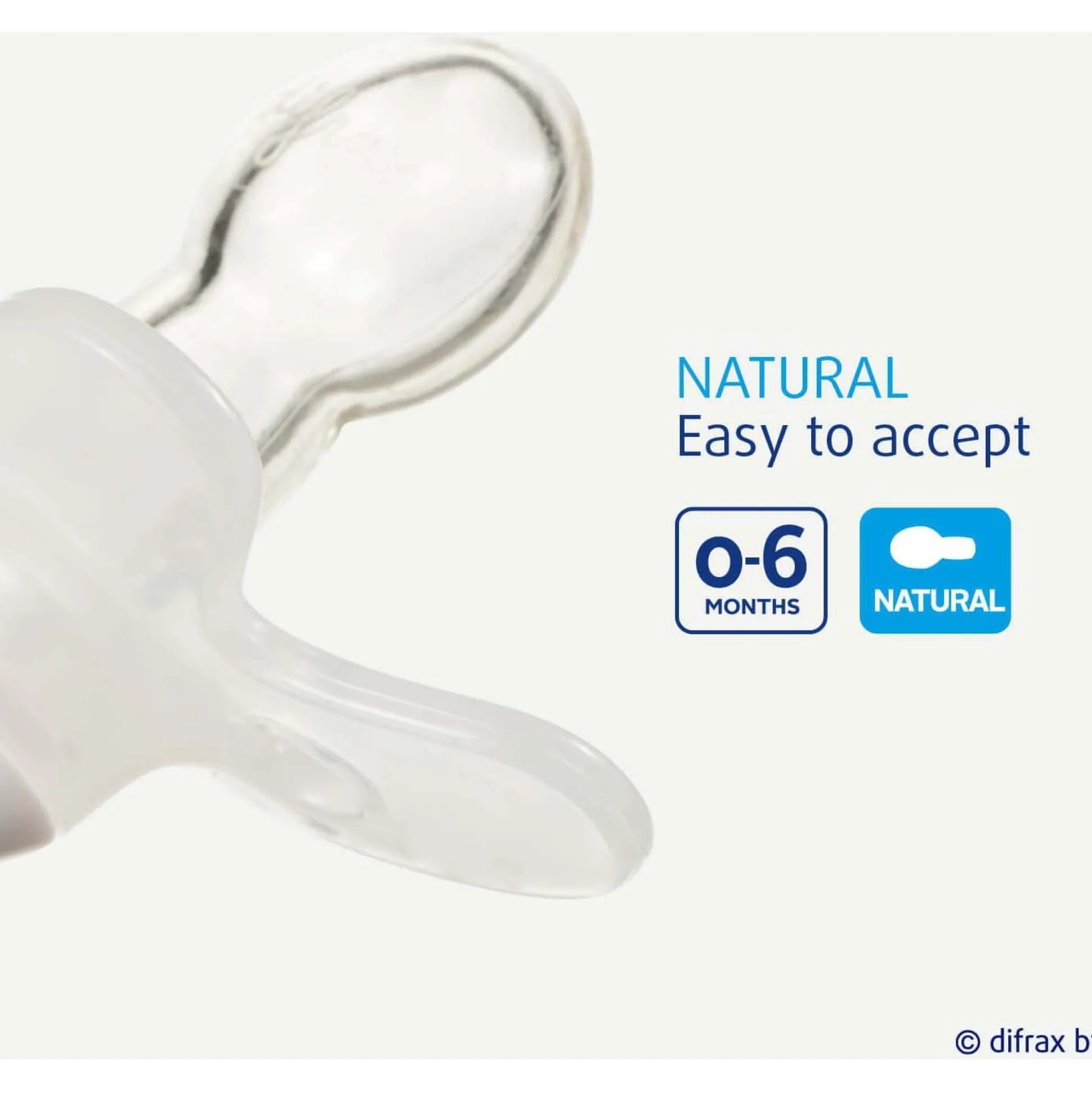 Difrax fopspeen Natural Pure 0-6 maanden Brown