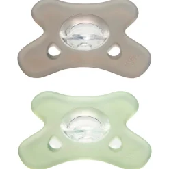 Difrax Fopspeen natural siliconen 6-12M Stonegrey