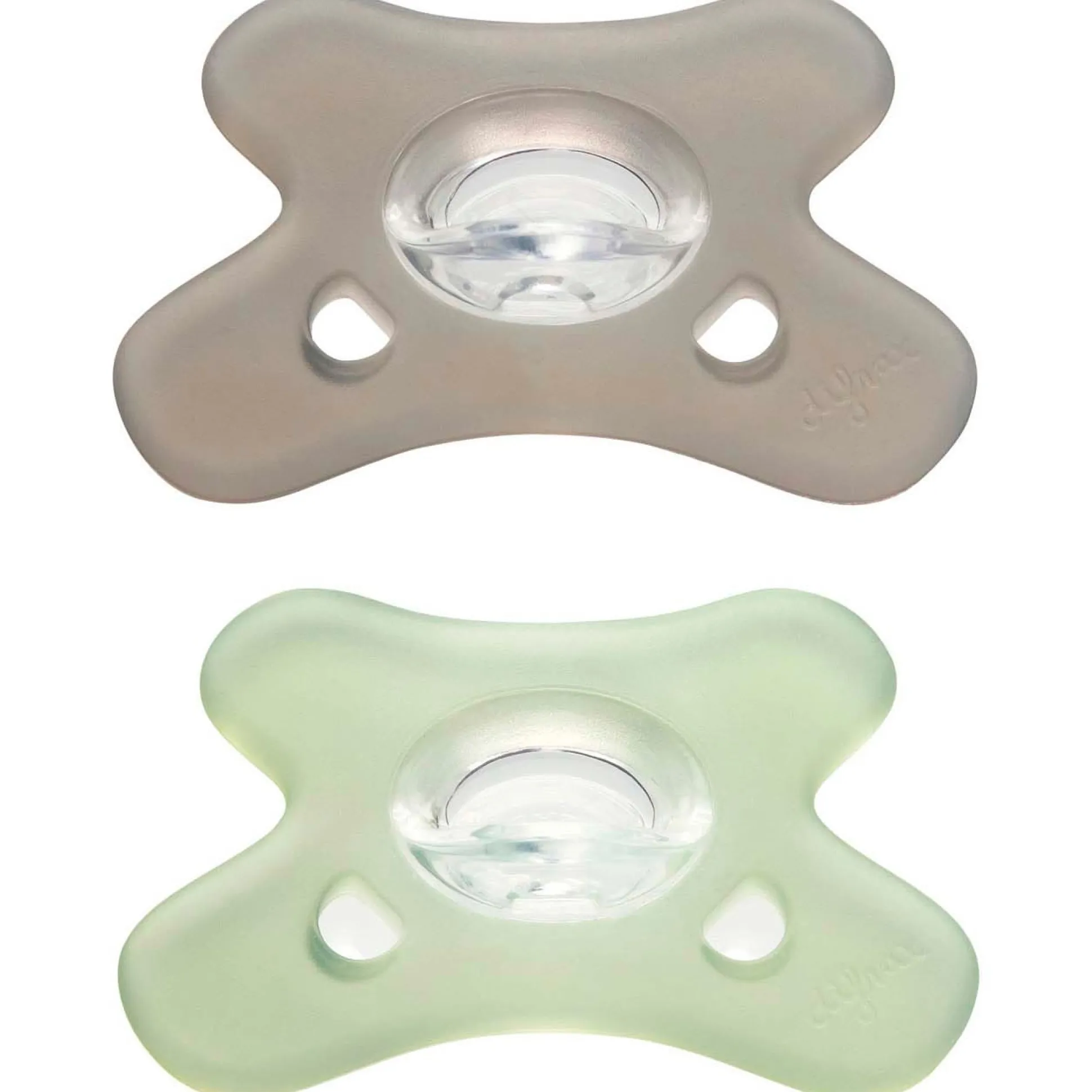 Difrax Fopspeen natural siliconen 6-12M Stonegrey