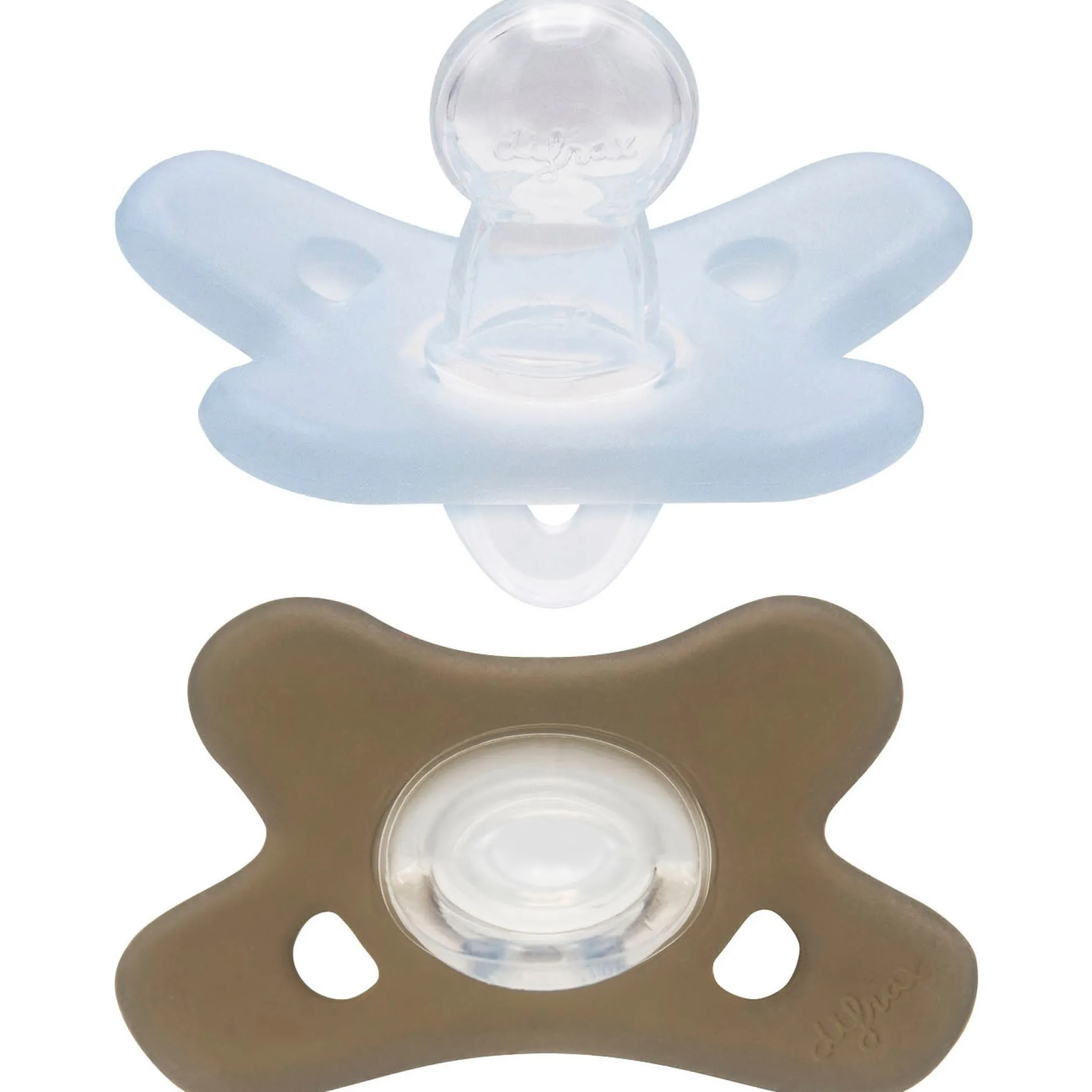 Difrax Fopspeen natural siliconen 0-6M Blue Sky