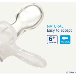 Difrax fopspeen Pure 6+ mnd Pink