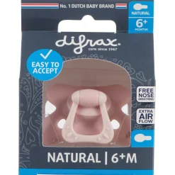 Difrax fopspeen Pure 6+ mnd Pink