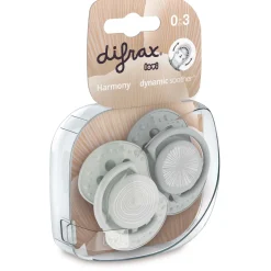 Difrax Lovi Fopspeen 0-3M Harmony Grey