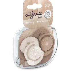 Difrax Lovi Fopspeen 0-3M Harmony Beigebrown
