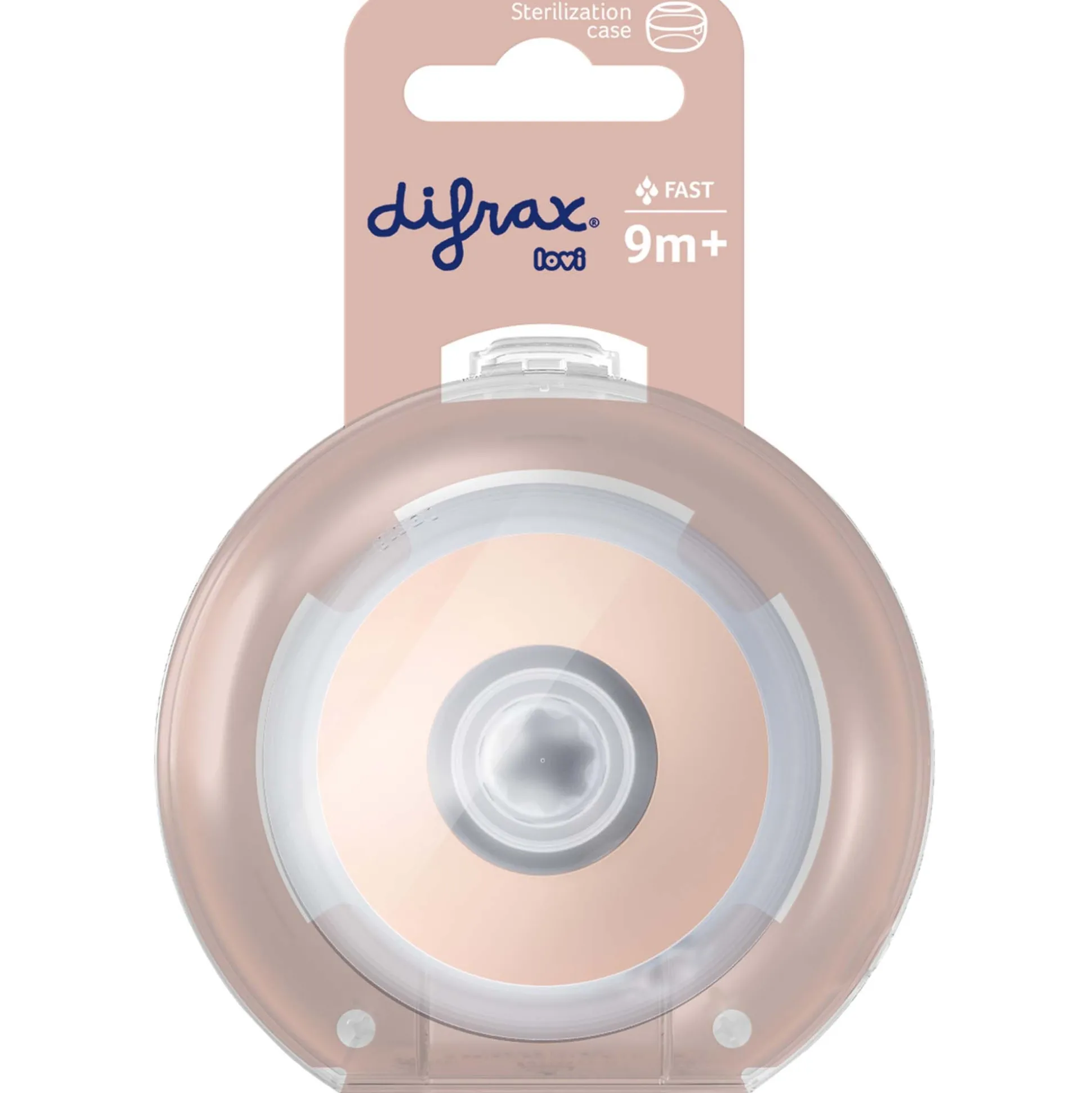 Difrax LOVI Mammafeel flessenspeen Fast 9+ roze