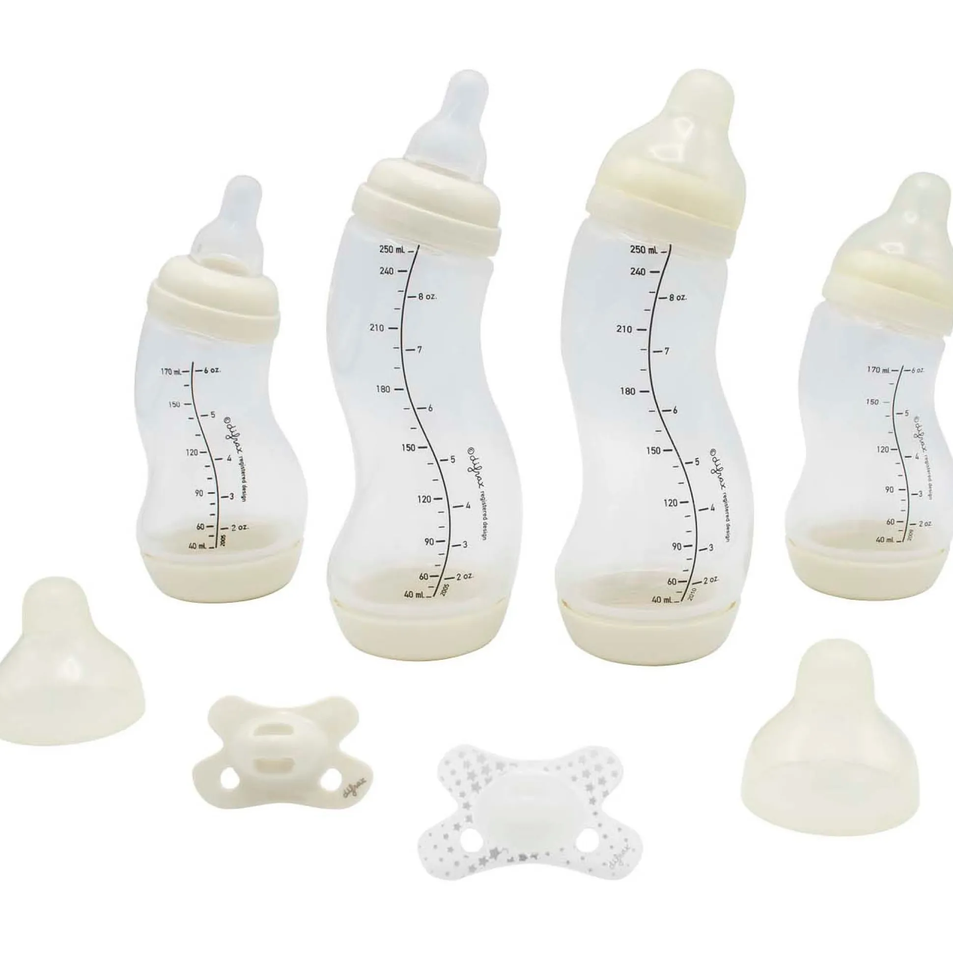 Difrax newborn starterset S-flessen wit