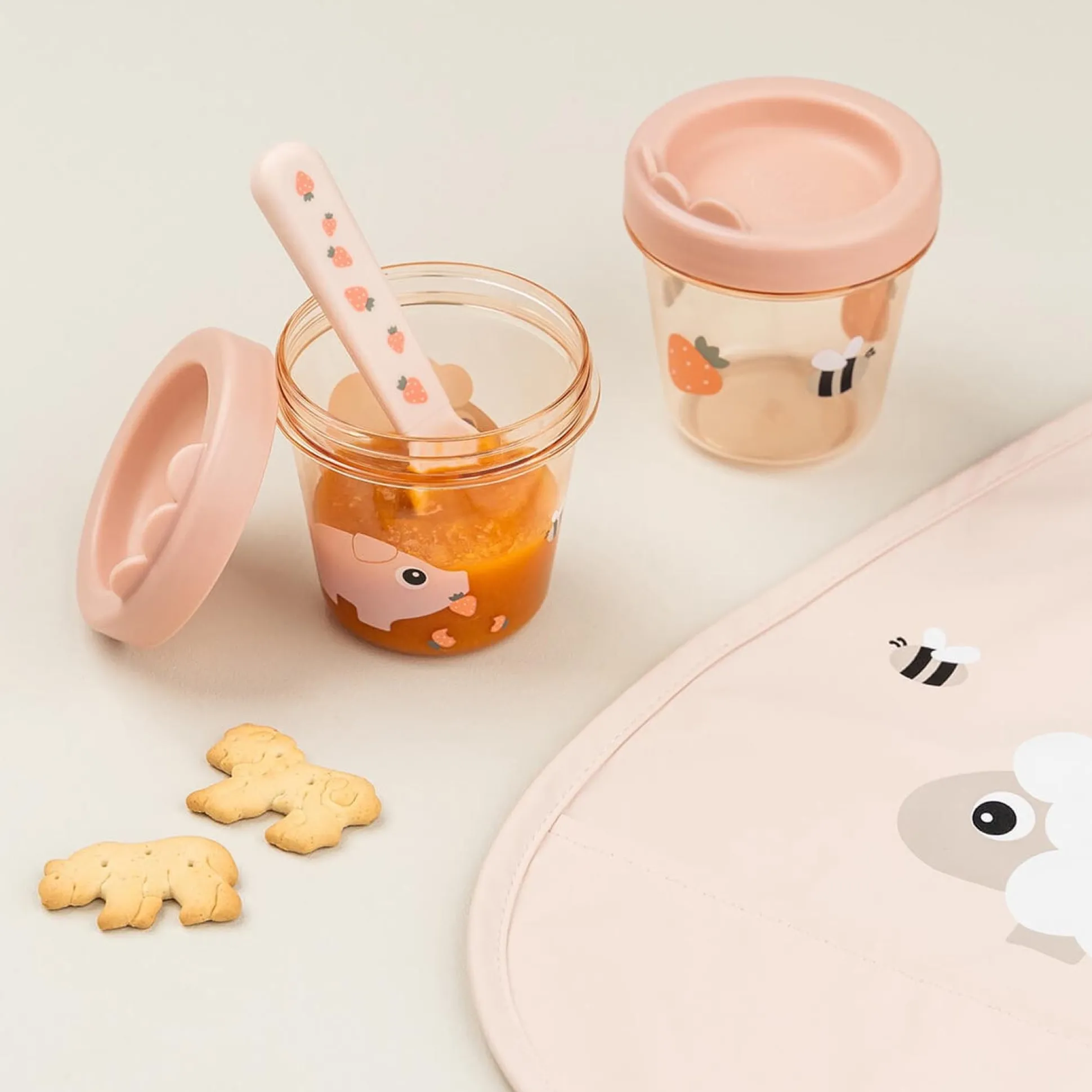 Done by Deer bewaarbakjes 2 stuks roze