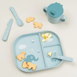 Done by Deer vakjes bord blauw