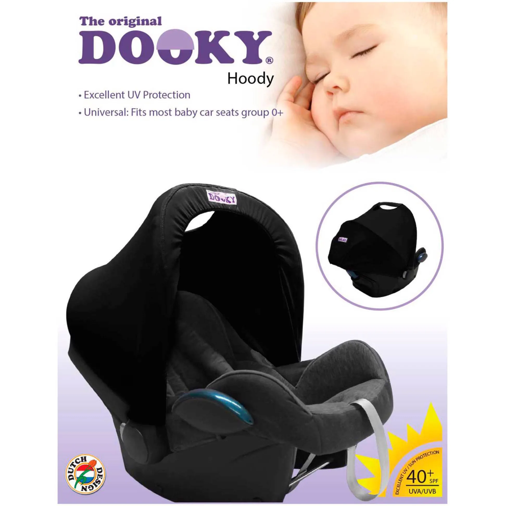 Dooky hoody zonnekap Black