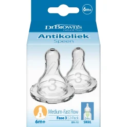 Dr. Brown's speen standaardfles fase 3 - 2 stuks wit