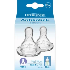 Dr. Brown's speen standaardfles fase 4 - 2 stuks transparant